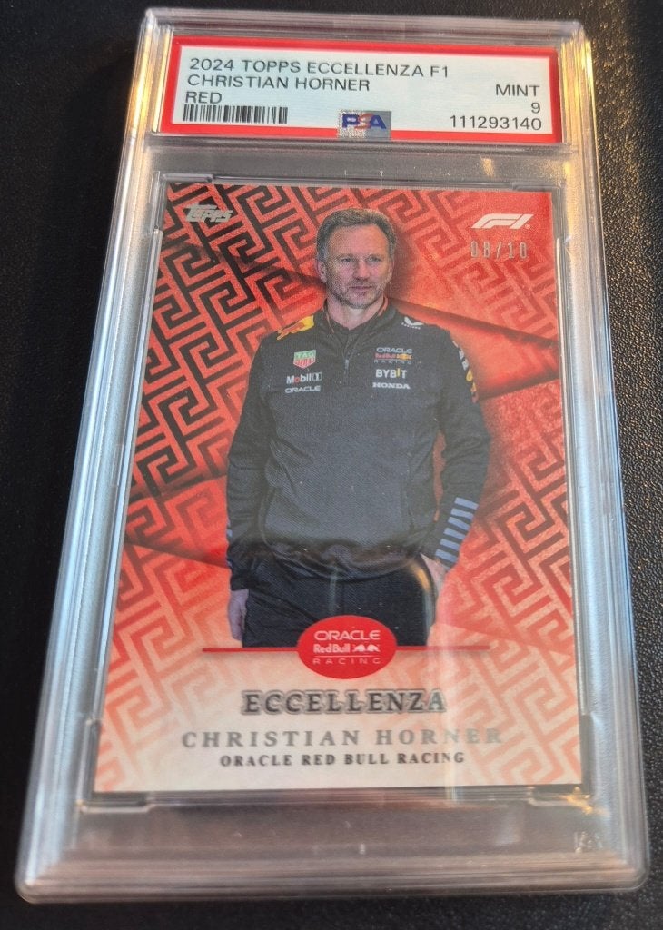 Christian Horner Eccellenza Red /10 PSA 9, Verzamelen, Verzenden, Nieuw, Formule 1