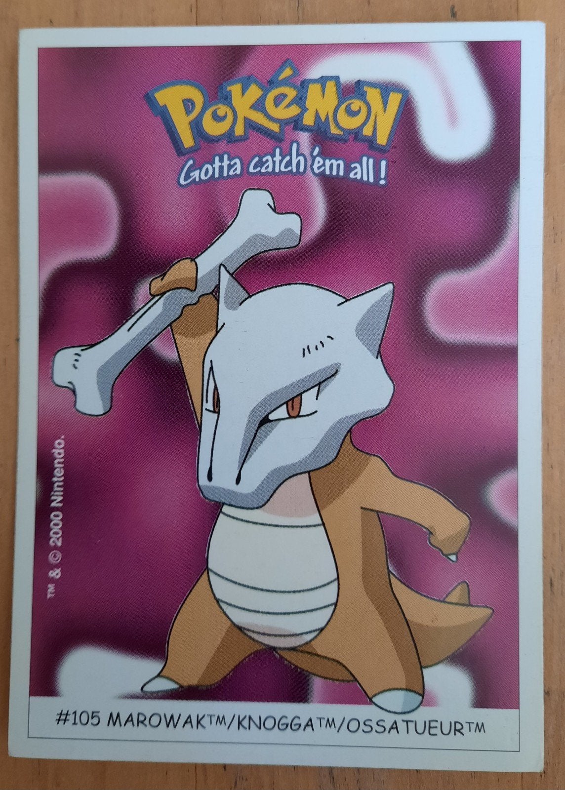 Pokémon Marowak (Knogga) sticker #105 van Dunkin Boomer, Hobby en Vrije tijd, Verzamelkaartspellen | Pokémon, Ophalen of Verzenden