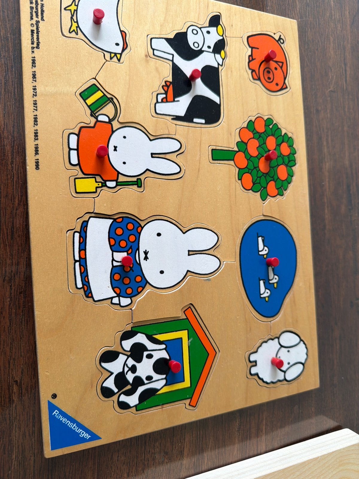 Ravensburger Nijntje houten puzzel met boerderijdieren, Gebruikt, Ophalen of Verzenden, Van hout, Minder dan 10 stukjes