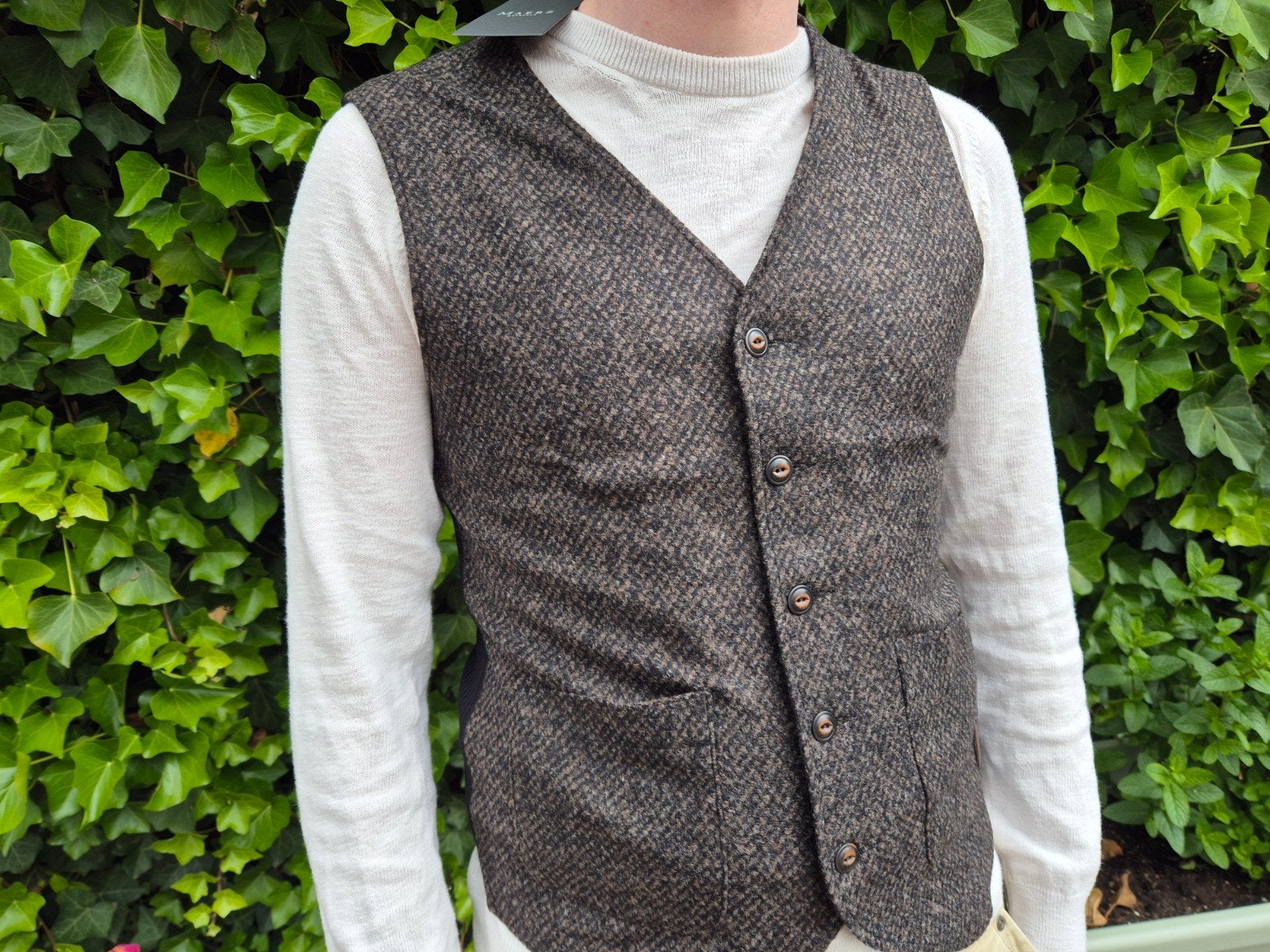 Maerz Muenchen gilet spencer vest Chocolade Nieuw maat M, ., Zwart, Nieuw, Ophalen of Verzenden