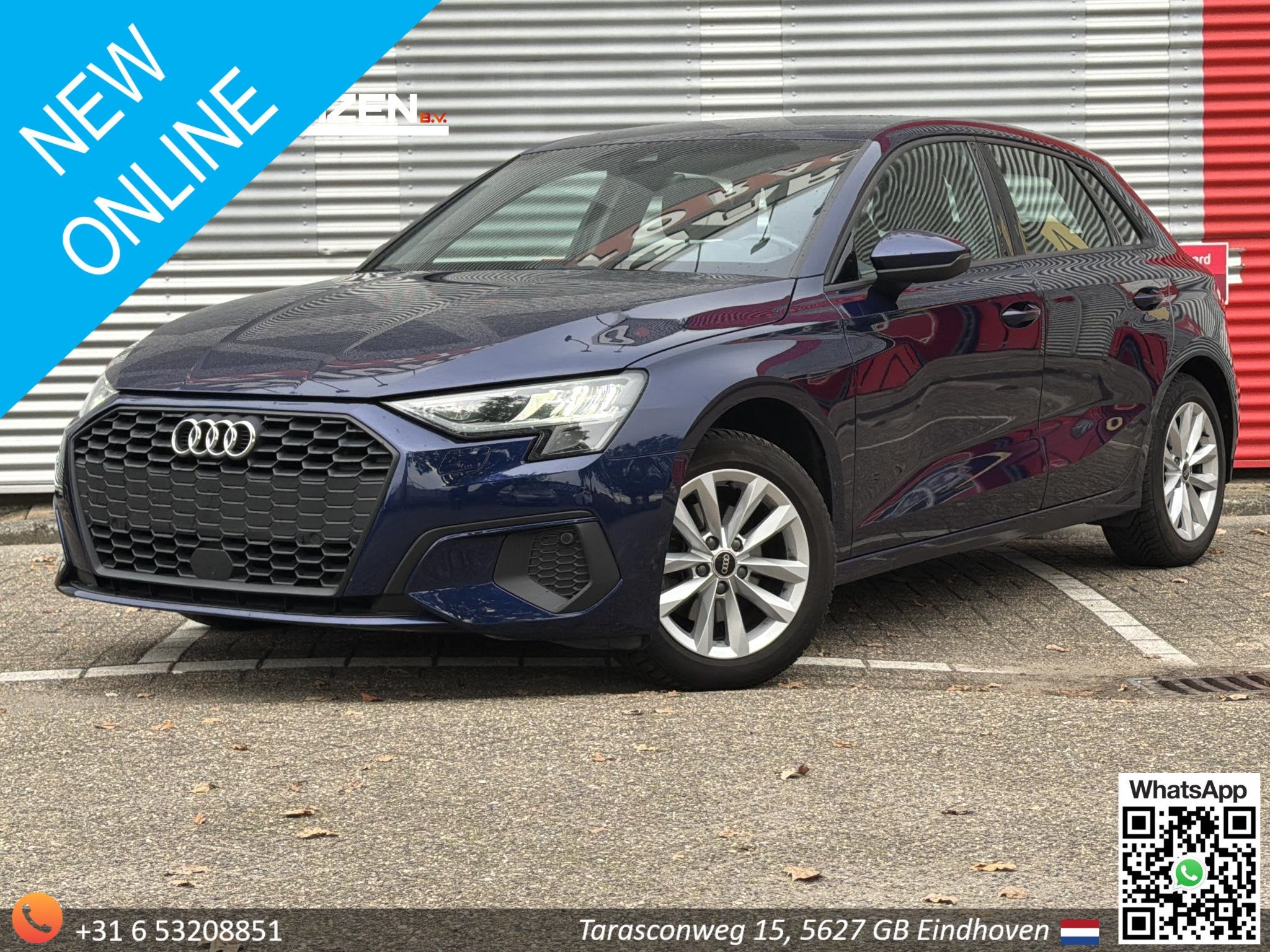 Audi A3 Sportback 30 TFSI Business edition | € 9.900,- NET, Auto's, Voorwielaandrijving, Gebruikt, Blauw, Bedrijf