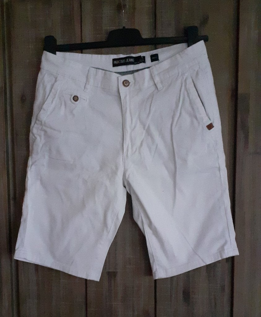 Indicode Jeans korte broek - Maat S, Wit, Ophalen of Verzenden, Maat 46 (S) of kleiner, Indicode Jeans