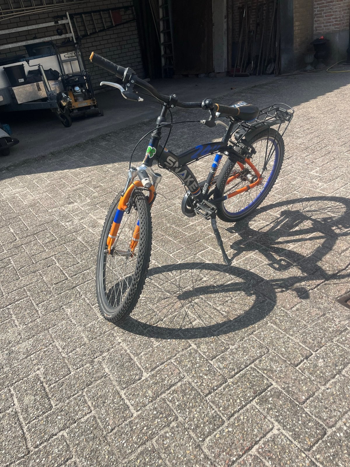 Stoere Snake kinderfiets 20 inch - Gebruikt, Ophalen, Gebruikt, Terugtraprem, 20 inch of meer