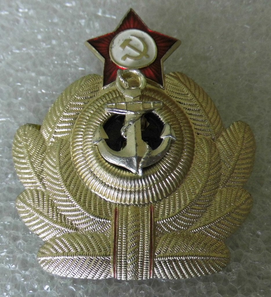 Pet- / mutsembleem Rusland (USSR, CCCP) - Marine Officier, Verzenden, Marine, Overige gebieden, Embleem of Badge