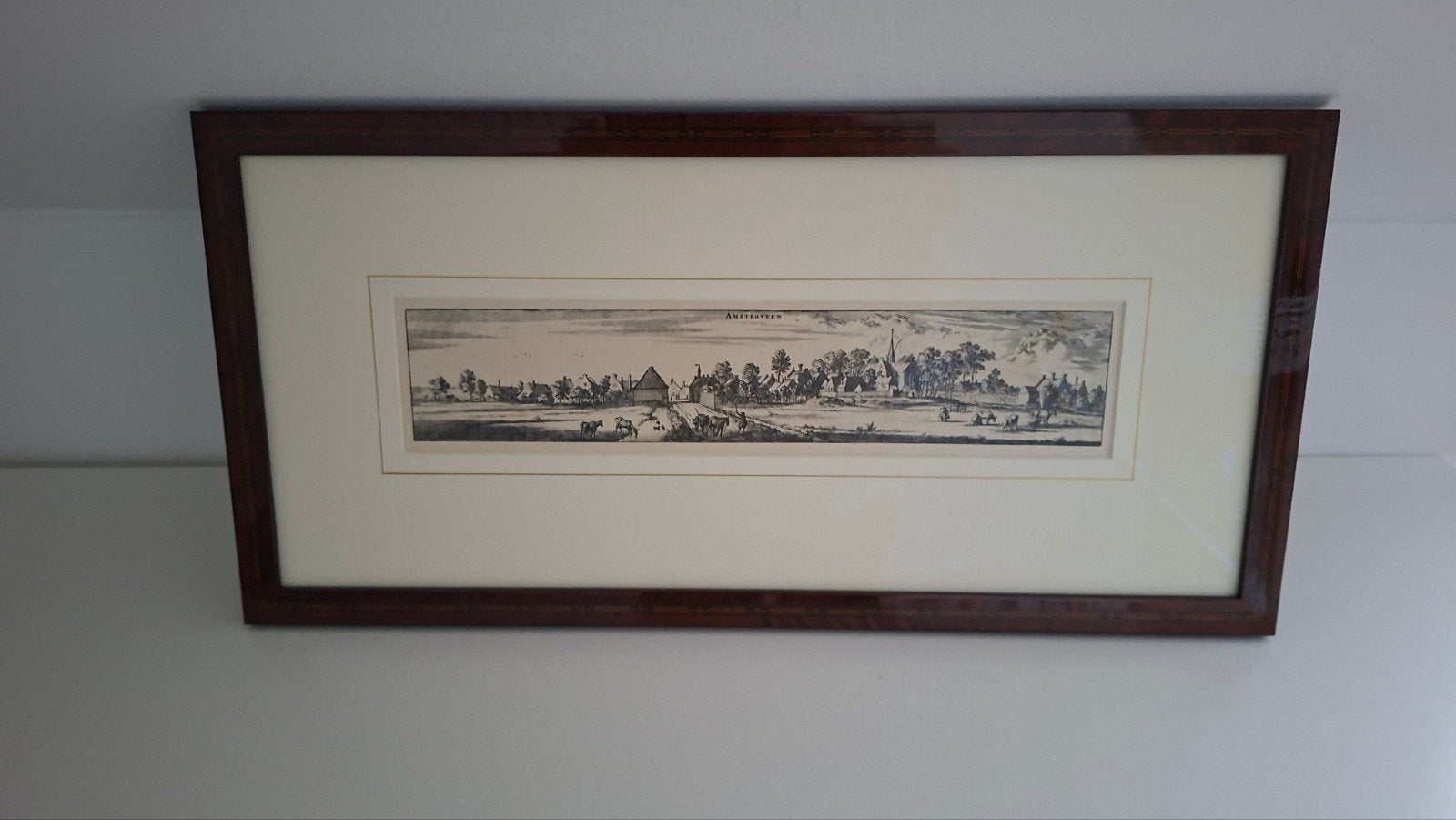 Pentekening van oud Amstelveen, Ophalen of Verzenden, 25 cm, 53 cm