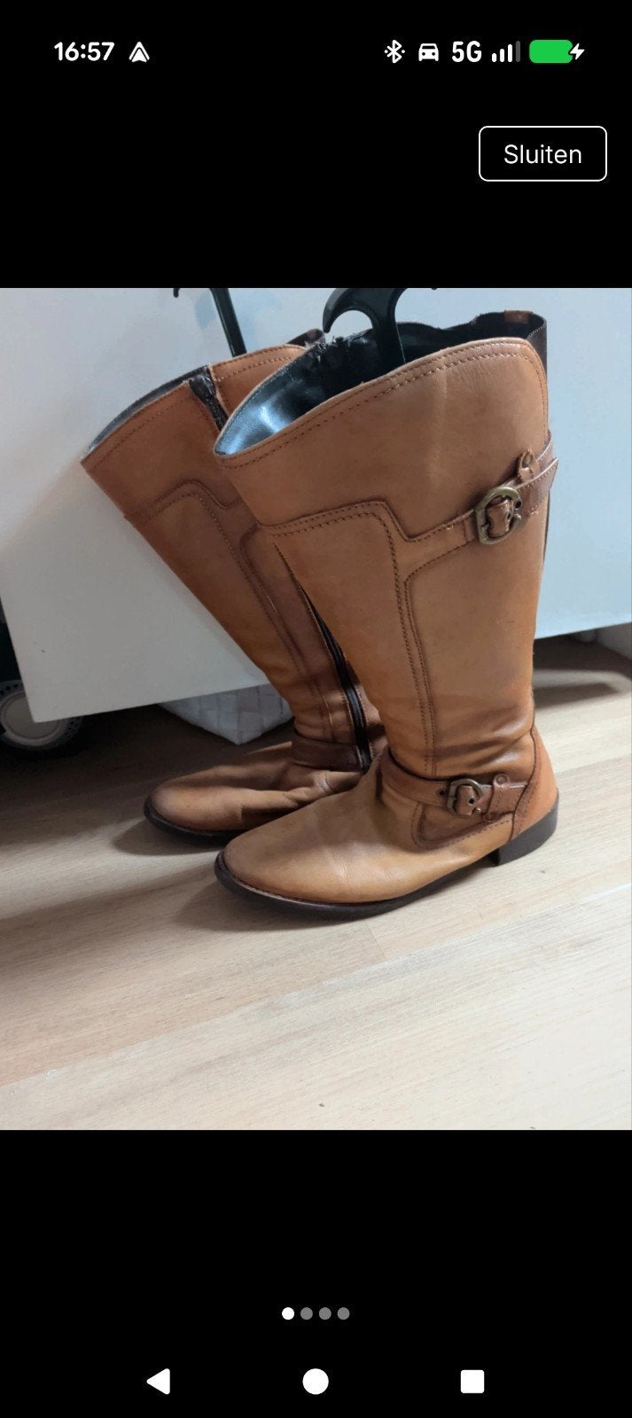 Hush Puppies leren laarzen - Maat 42 - Nieuwe zolen, Hoge laarzen, Bruin, Ophalen of Verzenden, Zo goed als nieuw