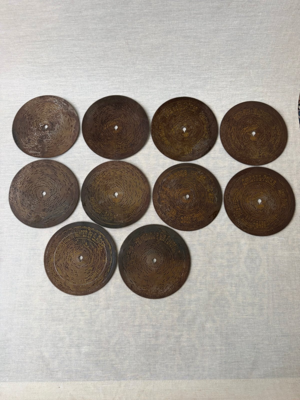 Symphonion speeldoos platen - 14,5 cm - 10 st., Ophalen of Verzenden