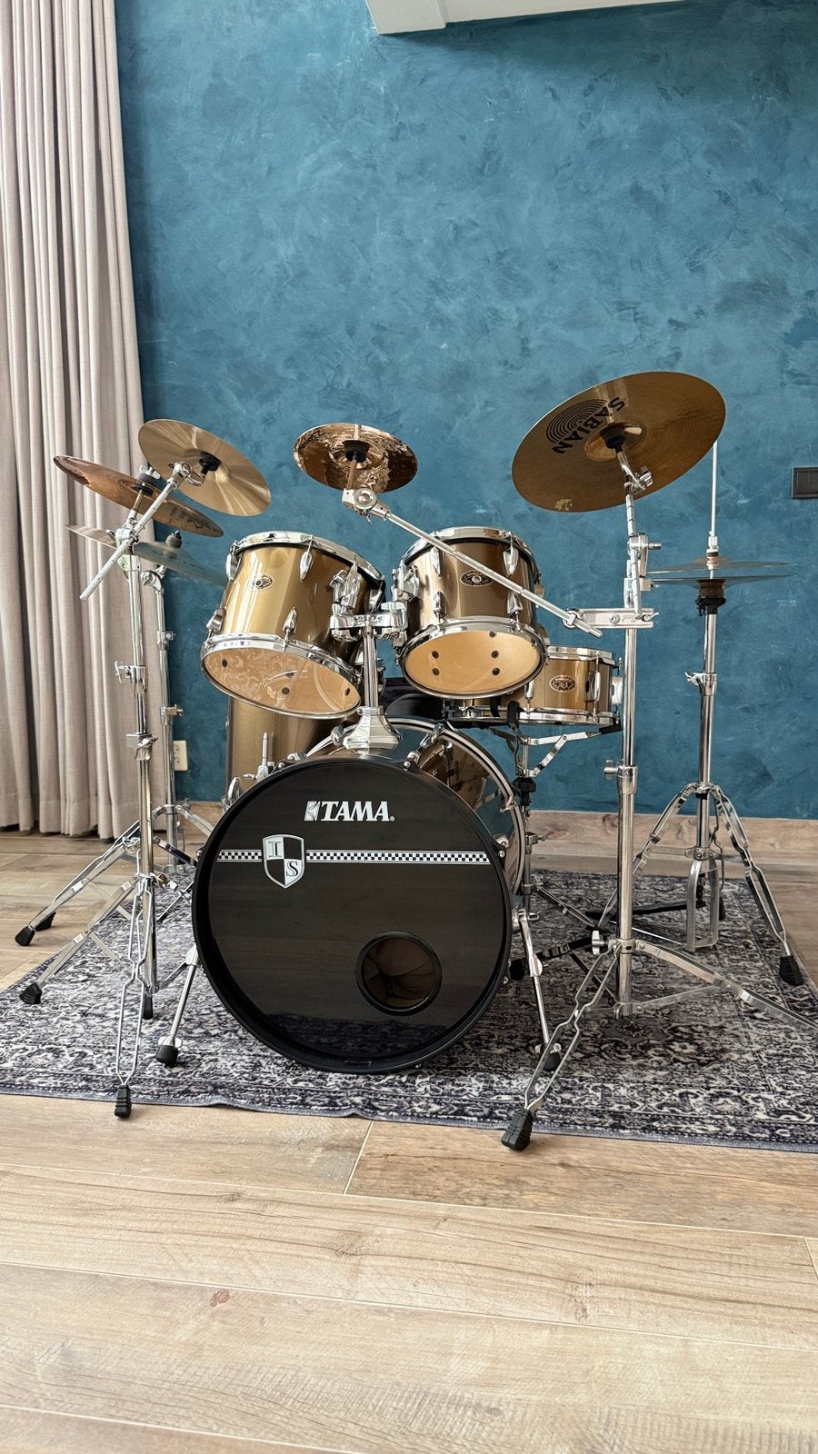 Zeer complete TAMA Drumkit met Tassen en Trolley!, Muziek en Instrumenten, Ophalen, Zo goed als nieuw, Tama