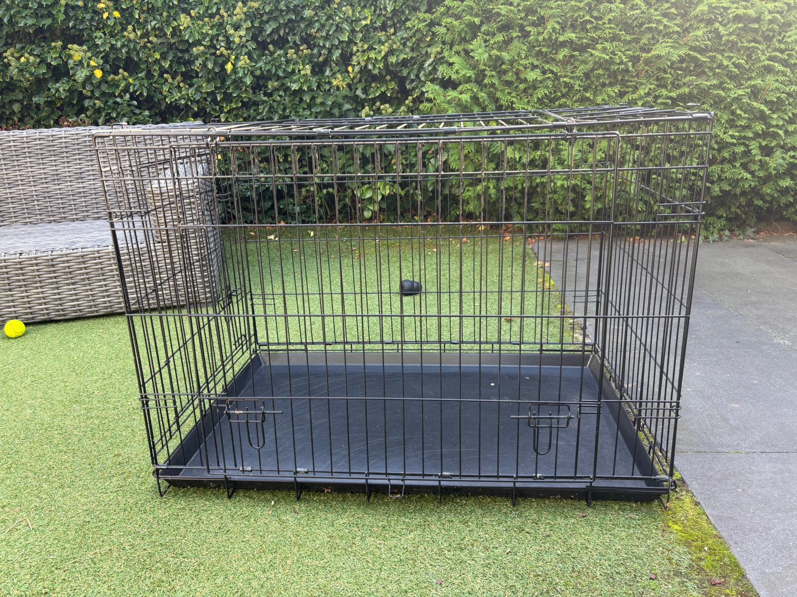 Zwarte bench XL - 2 deurs, Dieren en Toebehoren, Ophalen, Gebruikt