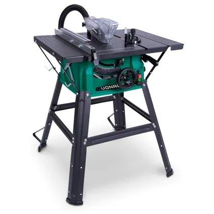 TE HUUR Vonroc Zaagtafel 1500w - 210mm | Met Zaagblad 40t, Doe-het-zelf en Verbouw, Ophalen, Cirkelzaag, 70 mm of meer, Nieuw