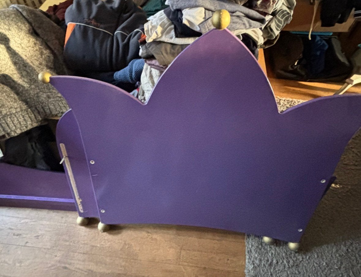 Prinsessenbed, Ophalen, 85 tot 100 cm, Gebruikt, Lattenbodem