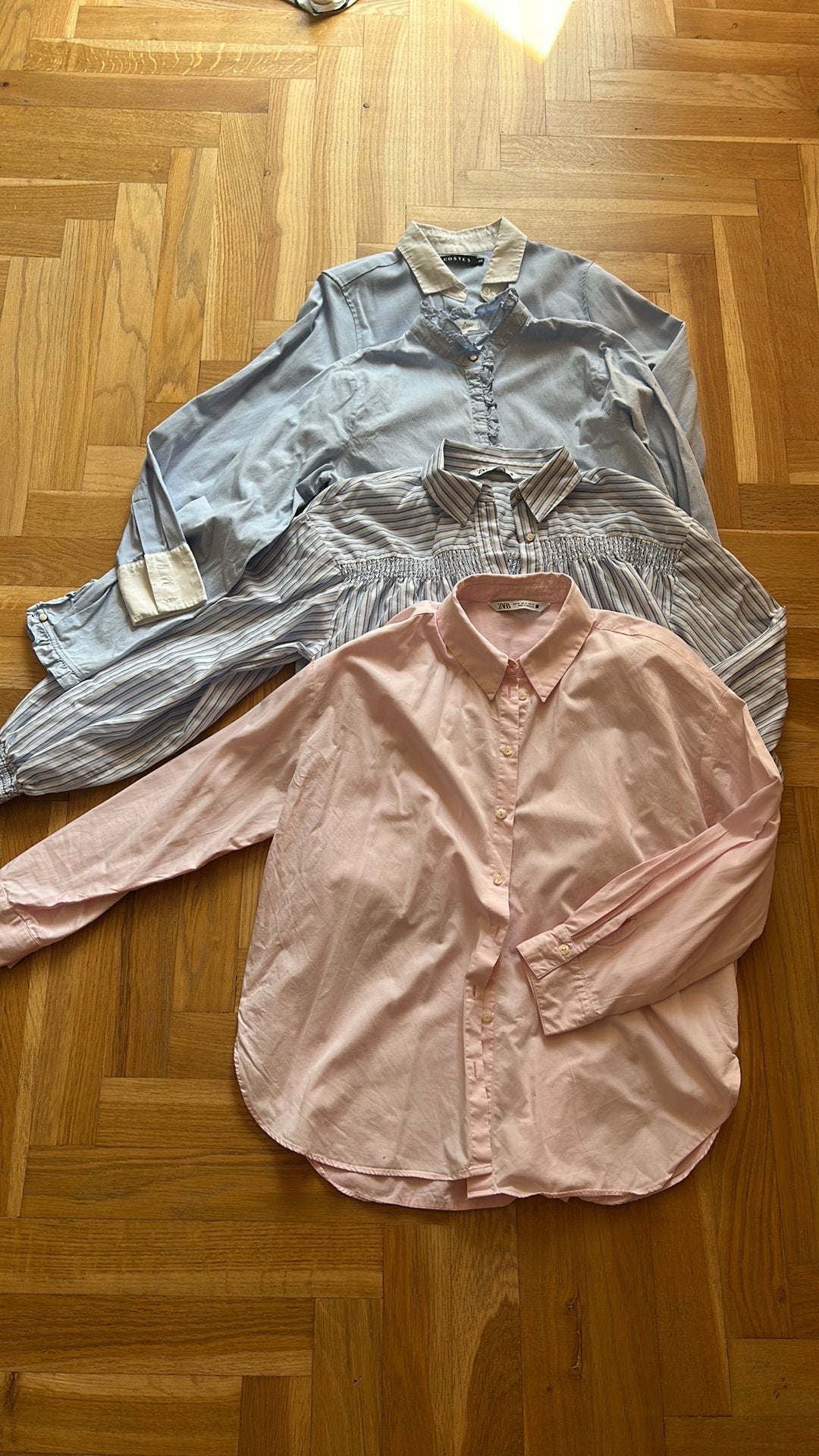 4x blouses Zara Costes en emma ella paris L, Ophalen, Zo goed als nieuw, Maat 42/44 (L), Blauw