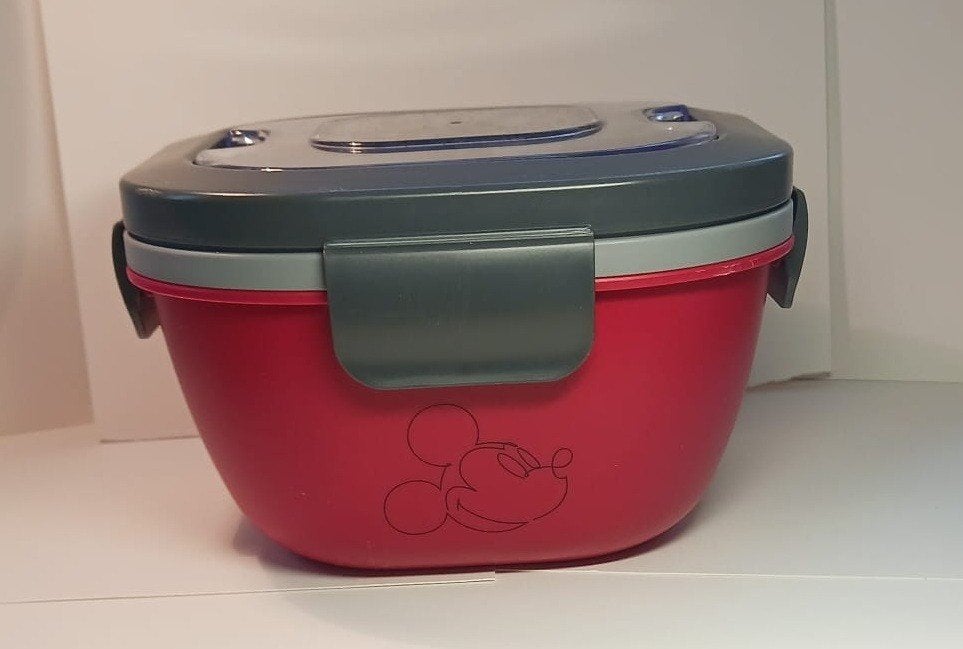 Mickey Mouse lunchbox 1,5 liter Rood Lichtgrijs en Zwart, Ophalen of Verzenden, Mickey Mouse, Zo goed als nieuw, Servies