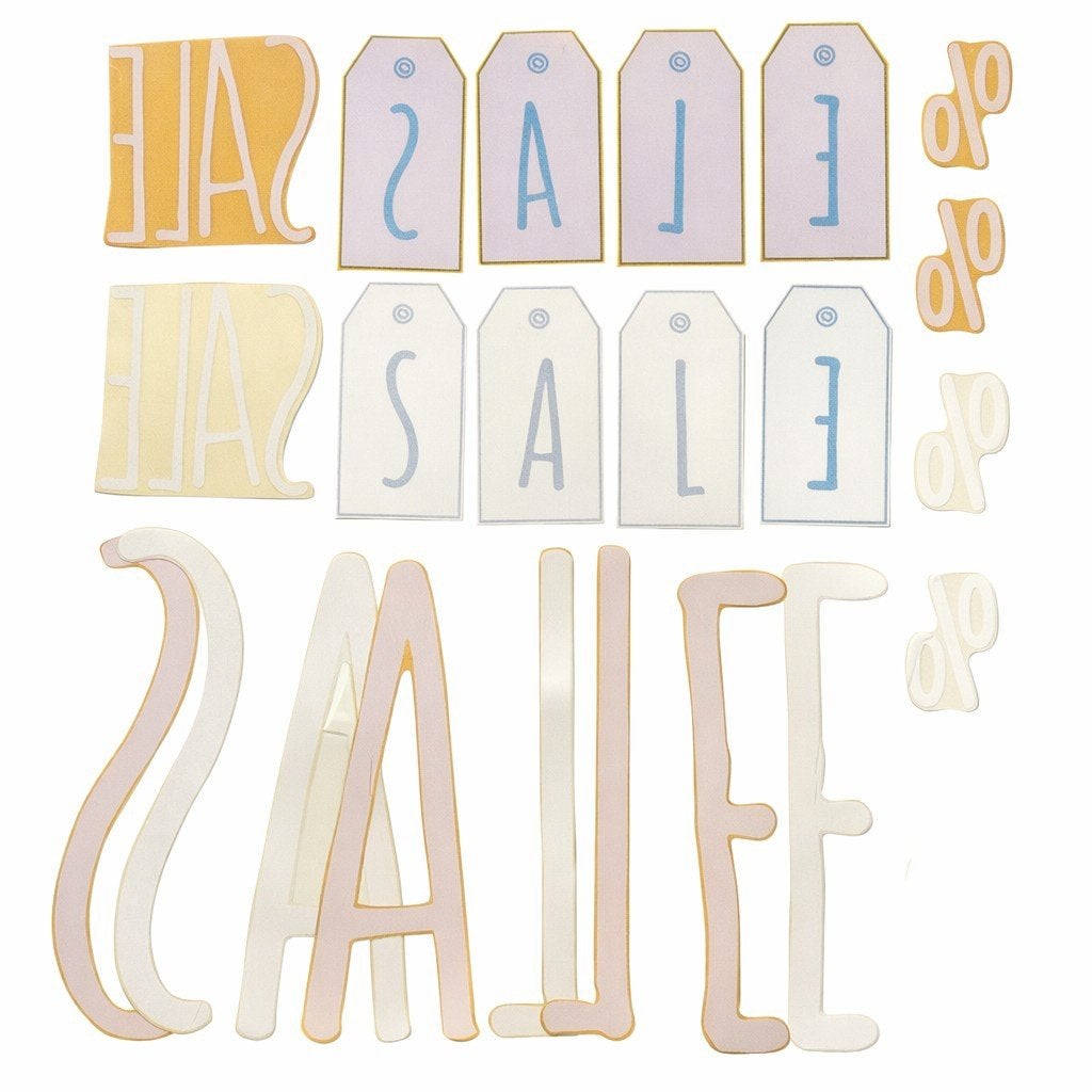 Raamstickers SALE voor winkel - etalage stickers, Ophalen of Verzenden, Nieuw, Meerdere stickers