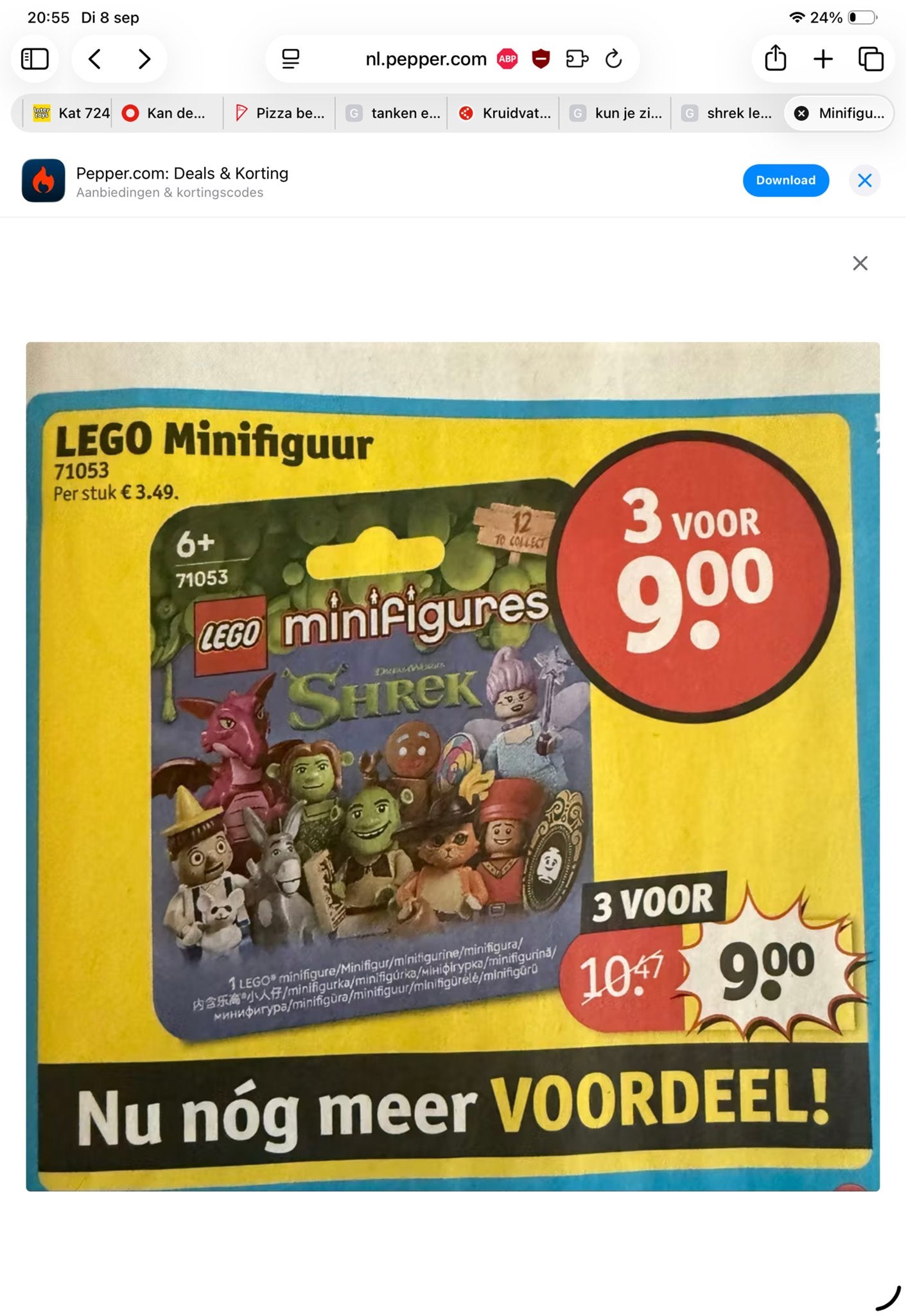Lego Shrek Minifiguur  71053, Inclusief minifiguren, Overige thema's, Lego, Ophalen of Verzenden