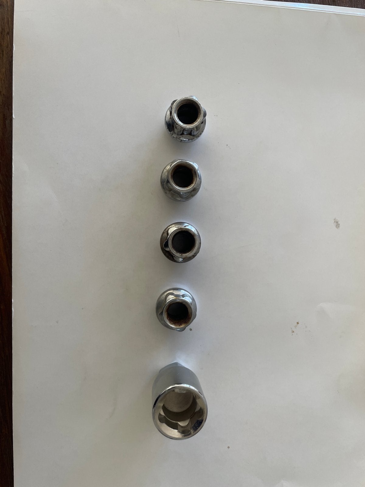Setje wielmoeren anti diefstal, Auto-onderdelen, Klein materiaal, Ophalen of Verzenden, Gebruikt, Ford