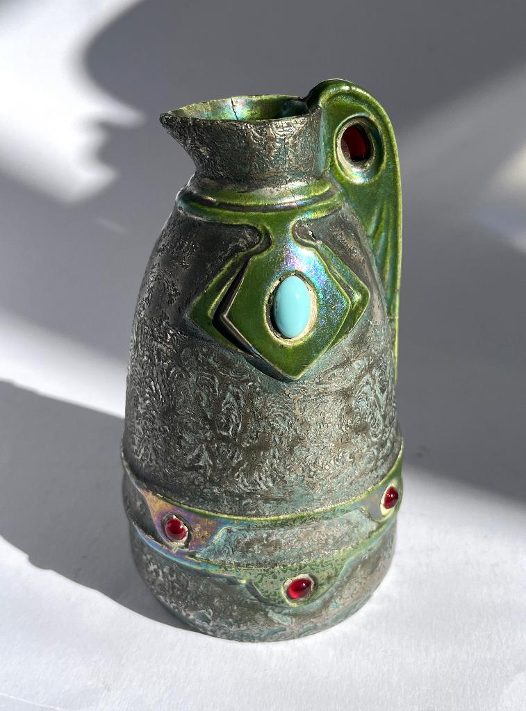 Jugendstil Art- Nouveau Schenkkan ca.1900 Osterreich Böhmen, Ophalen of Verzenden