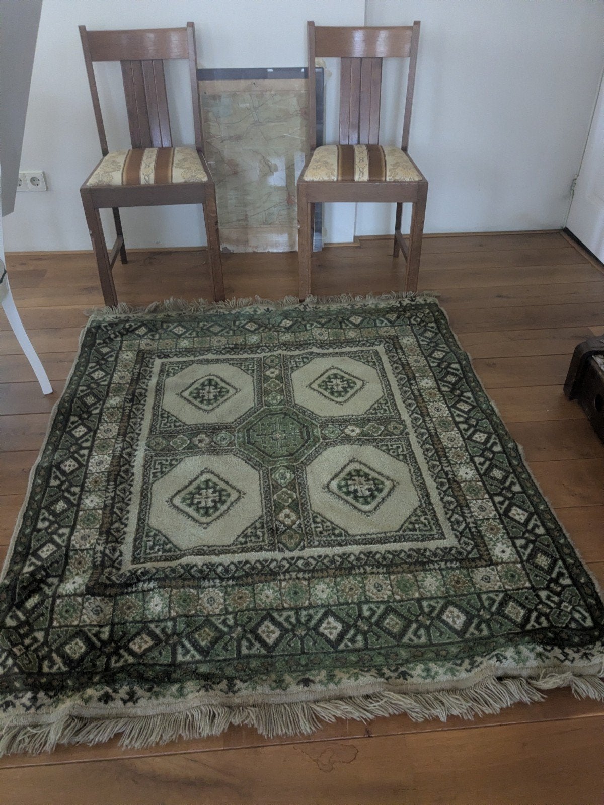 Vintage /tetro tafelkleed wol, Ophalen, Rechthoekig
