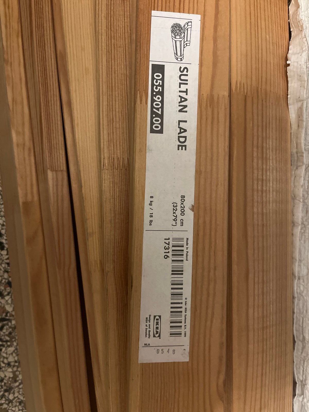 IKEA SULTAN LADE lattenbodem 80x200 cm, Ophalen, Gebruikt, Eenpersoons, 80 cm