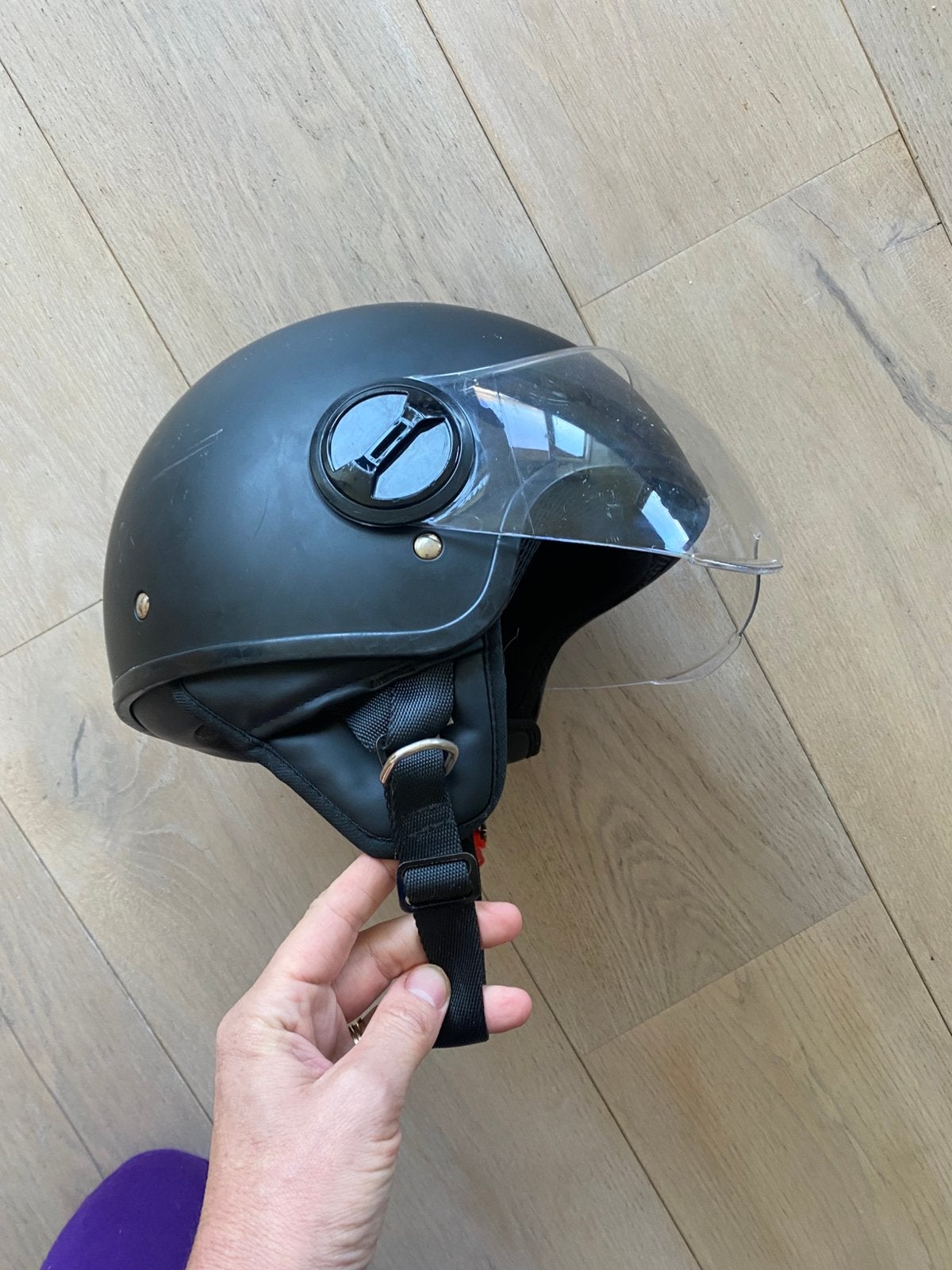 Helm scooter brommer M, Ophalen of Verzenden, Zo goed als nieuw, Medium