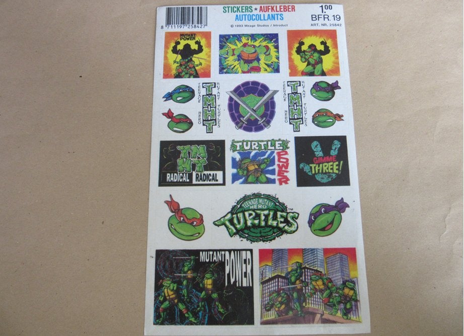 The Turtles stickers, Verzenden, Zo goed als nieuw, Foto of Kaart