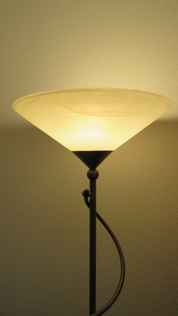 Staande lamp Massive, Ophalen, E27 (groot), Zo goed als nieuw, Glas