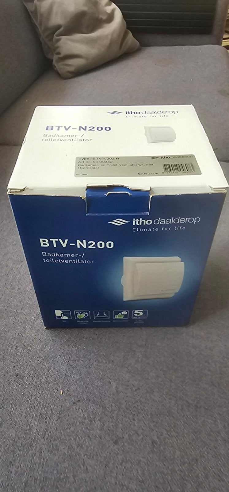 Itho Daalderop BTV-N200 Badkamer/Toiletventilator, Ophalen of Verzenden