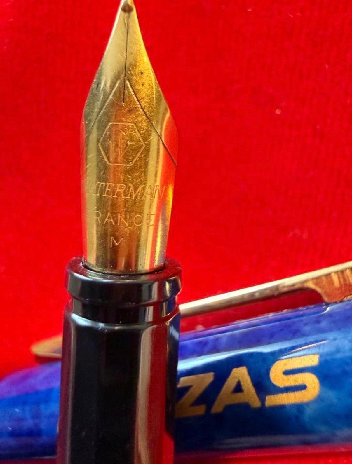 Waterman Vulpen - Blauw met 'DANZAS' opdruk, Verzamelen, Gebruikt, Ophalen of Verzenden, Met reclame, Vulpen