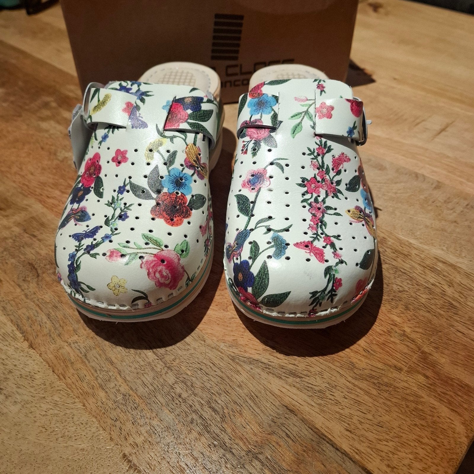 Feder Clogs Biancomolina Klompen Bloemenprint Maat 37, Feder Clogs Biancomolina, Nieuw, Ophalen of Verzenden, Wit