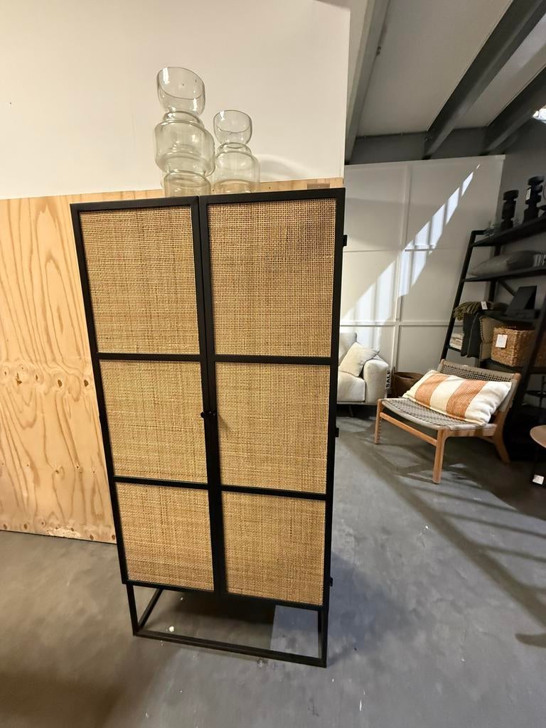 Kast 2 deuren metaal en webbing, Huis en Inrichting, Nieuw, Ophalen, Info@natuurlijkwonen.nl, Zuiver