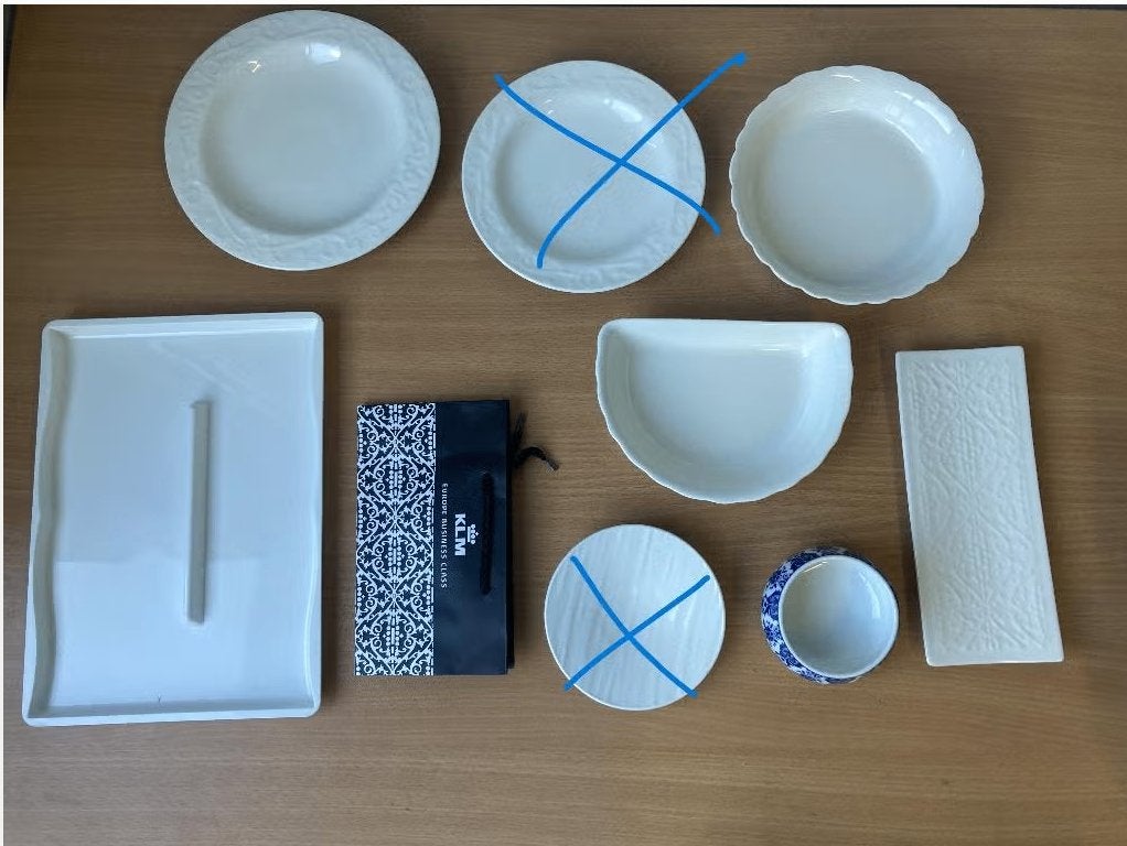 Partij KLM schaaltjes, borden servies items - Marcel Wanders, Ophalen of Verzenden, Nieuw, Paleis of Waag