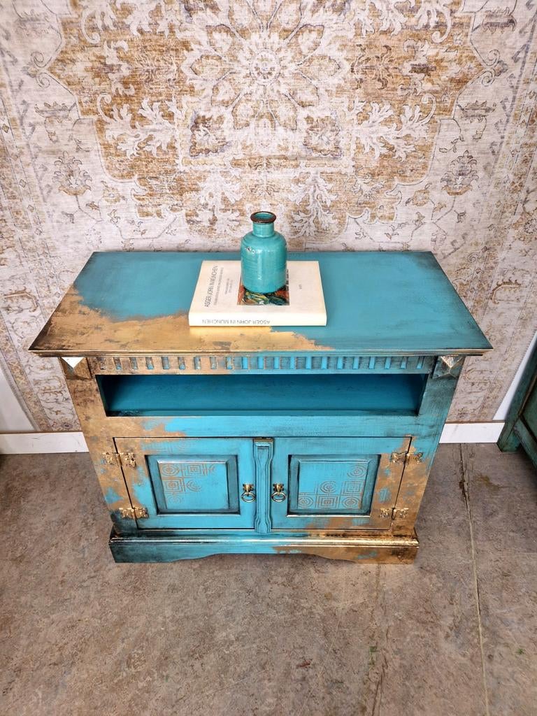 India Ibiza tvkast/ vintage dressoir, Ophalen, Donyavimin@gmail.com, Mina Donyavi Meubels, Zo goed als nieuw
