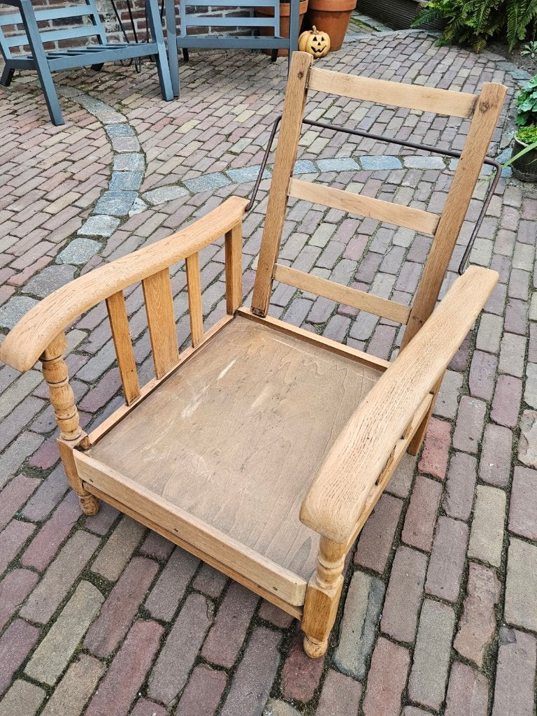 Ouderwetse rookstoel, Ophalen, Gebruikt, Eén, Hout