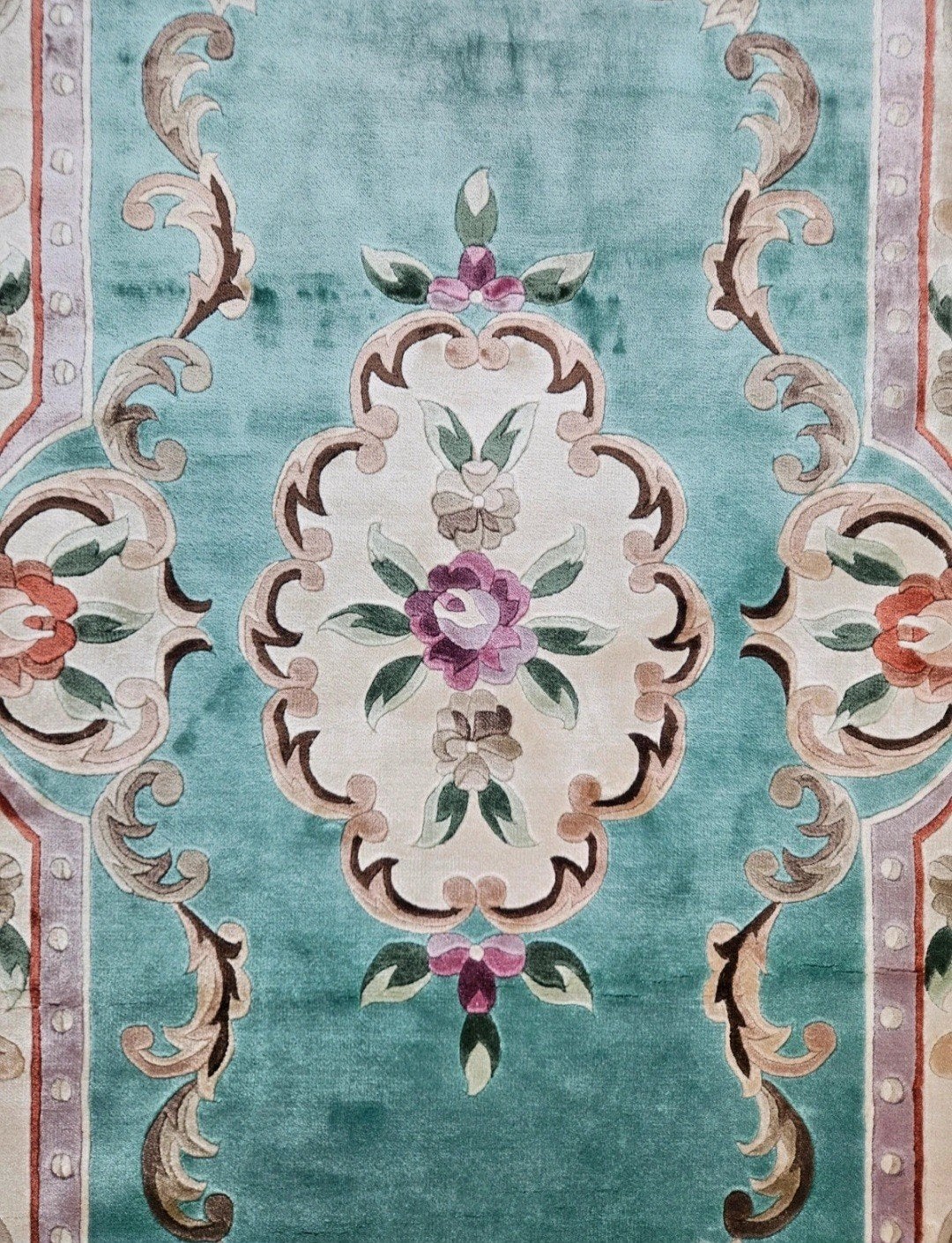 Handgeknoopt oriental zijde tapijt Aubusson mint 93x153cm, Crème, Www.hypepopup.nl, Zo goed als nieuw, Www.hypepopup.nl