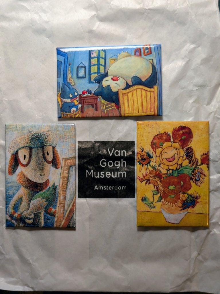 Pokemon van Gogh Magneten/magneet/magnet set van 3st of los, Ophalen, Nieuw, Overige typen