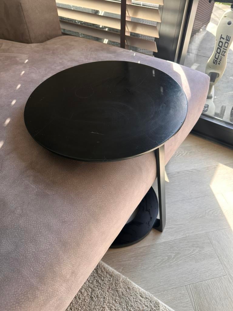 Bijzetafel Woood, Huis en Inrichting, Tafels | Salontafels, Ophalen, 50 tot 100 cm, Rond, Zo goed als nieuw