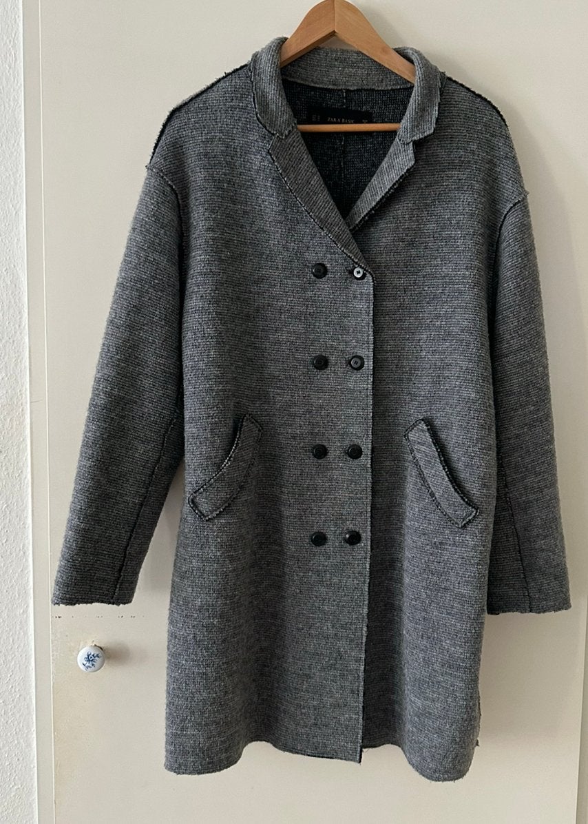 Zara halflange jas - Grijze Maat xl, Kleding | Dames, Jassen | Winter, Ophalen of Verzenden, Zo goed als nieuw, Maat 38/40 (M)