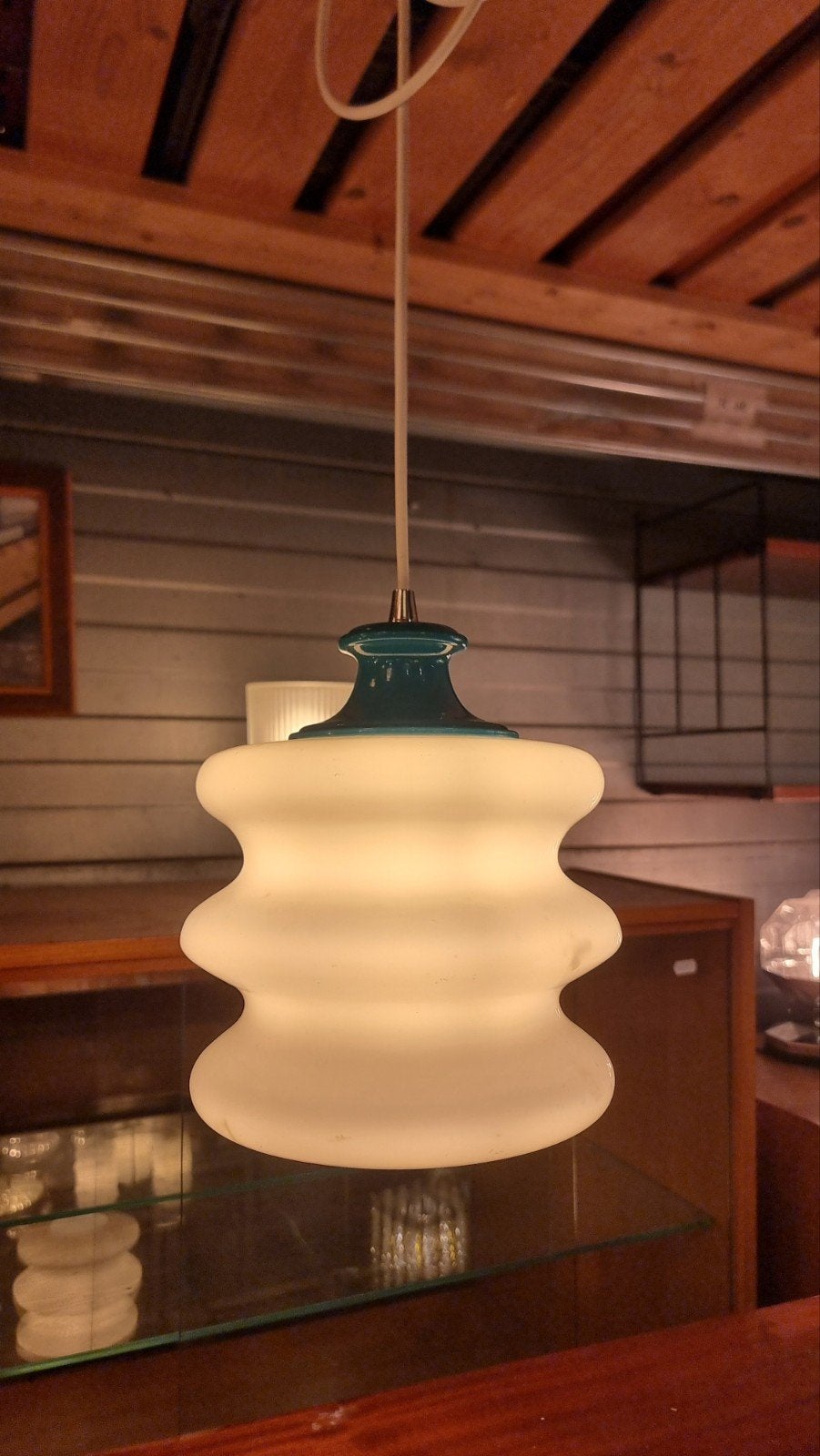 vintage hanglamp jaren 50 60 opaline, Ophalen of Verzenden, ,, ,, ,