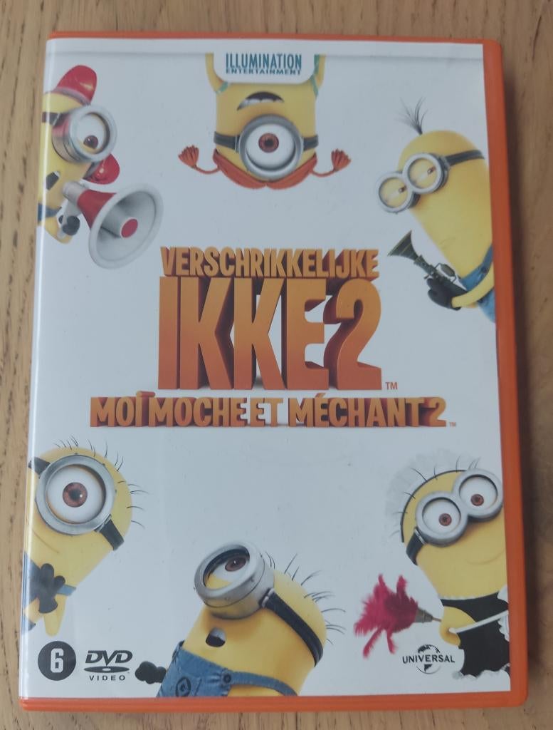 2x DvD Minions en Verschrikkelijke Ikke, Alle leeftijden, Ophalen of Verzenden, Gebruikt
