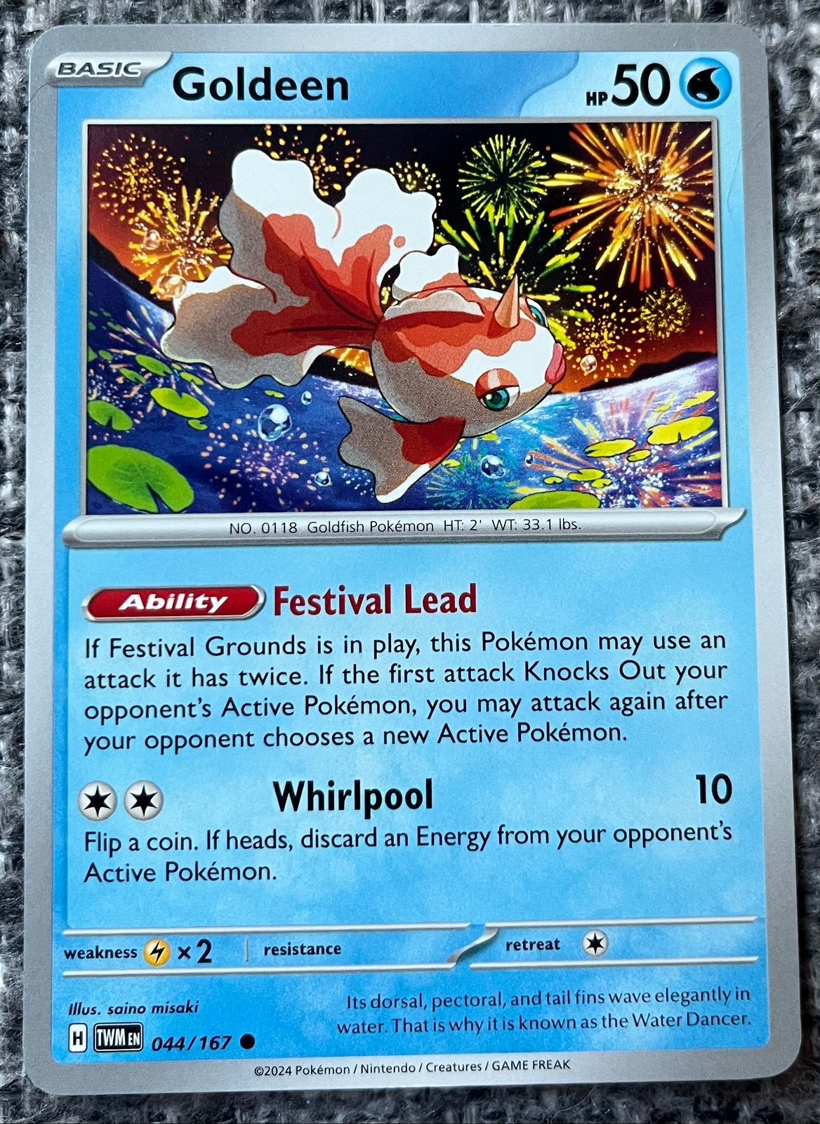 Pokémonkaart van Goldeen (118) • Twilight Masquerade, Verzenden, Nieuw, Losse kaart