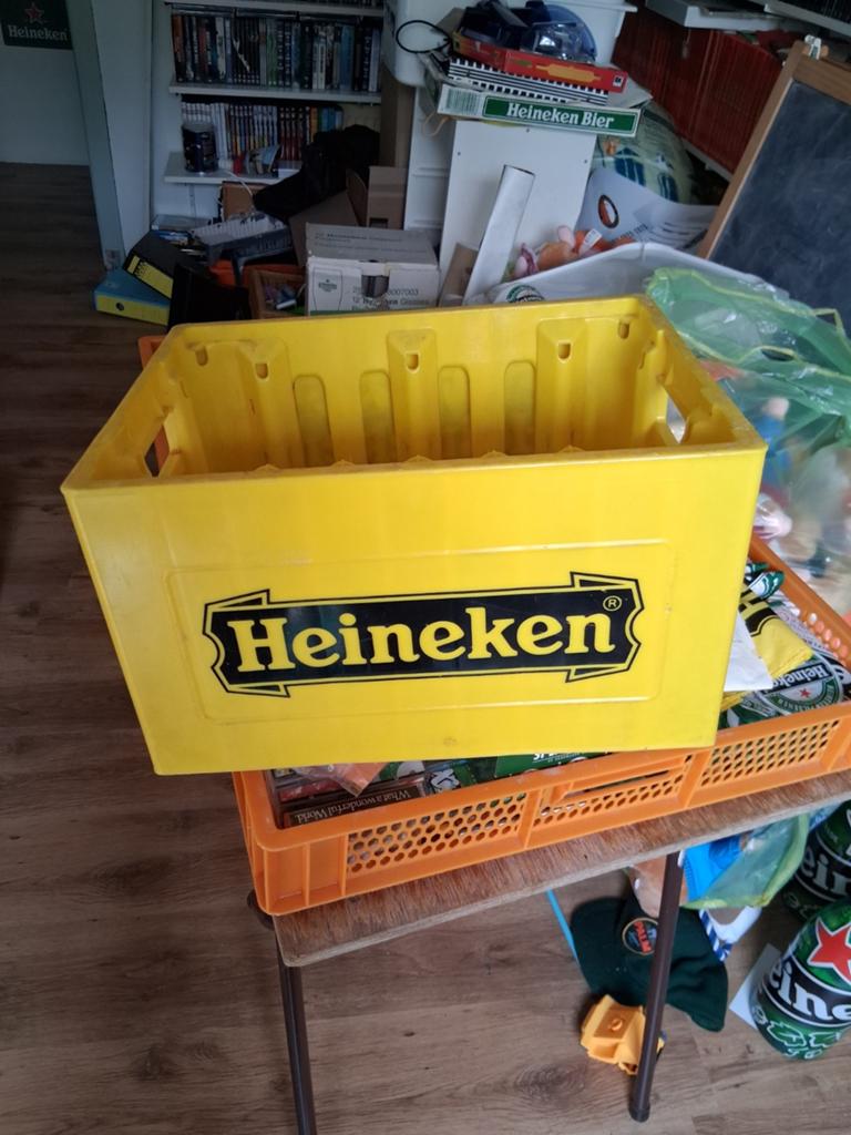 Heineken bierkrat - Geel, Ophalen of Verzenden, Gebruikt, Overige typen, Heineken
