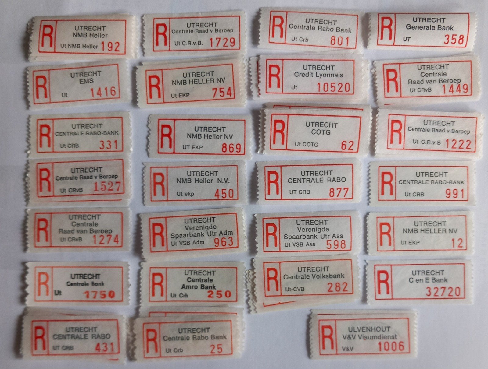 Aantekenstrookjes U Bedrijfsnamen, Postzegels en Munten, Postzegels | Nederland, Ophalen of Verzenden