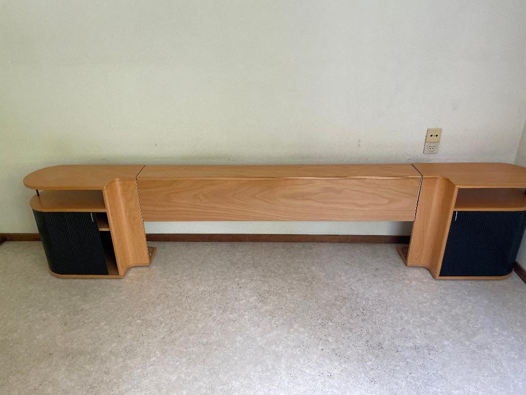 bed achterwand, Auping Auronde beuken, Ophalen, Gebruikt, Bruin, Tweepersoons