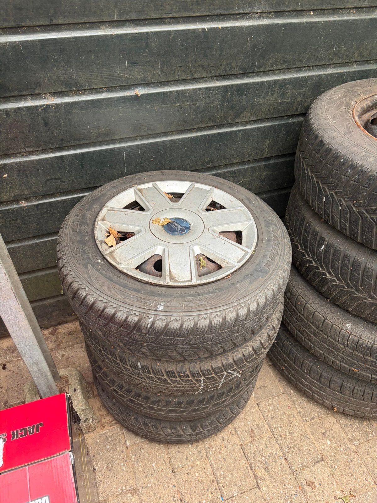 Setje stalen velg Ford Ka 155/70 R13, Ophalen, Gebruikt