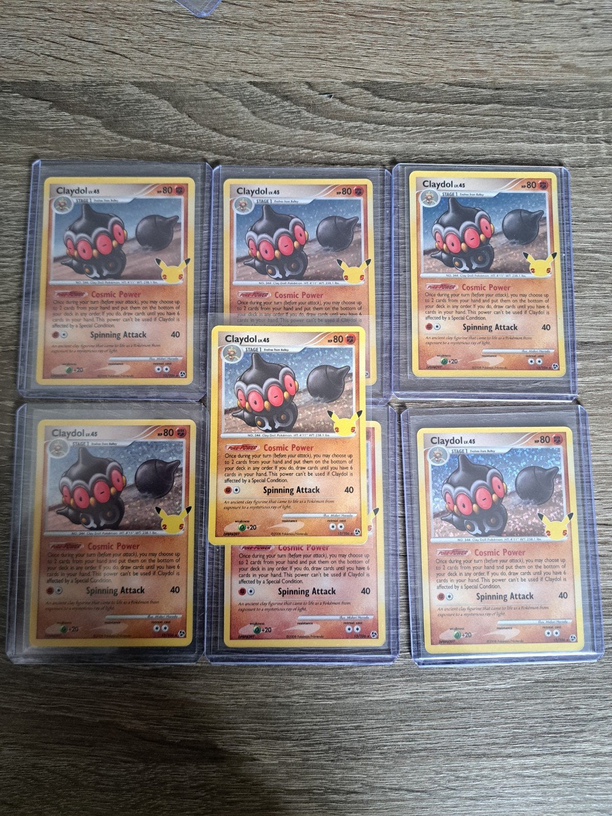 6x Claydol 45/80 Celebrations Pokémon Kaart, Ophalen of Verzenden, Zo goed als nieuw, Meerdere kaarten