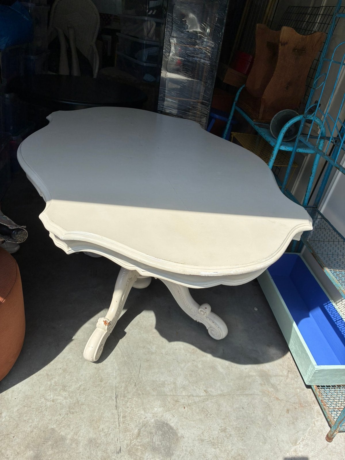 Tafel, eettafel, brocante tafel, Ophalen, 100 tot 150 cm, Zo goed als nieuw, 150 tot 200 cm