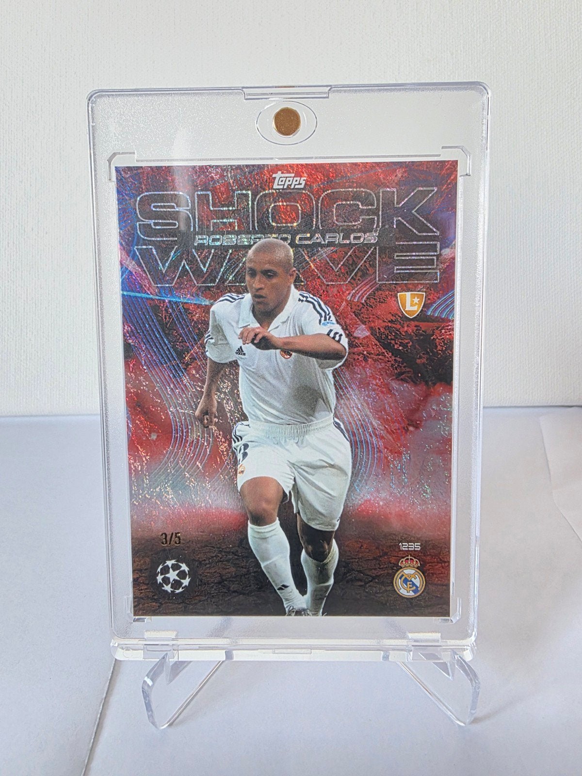 Roberto Carlos 3/5 Topps Shock Wave Kaart Real Madrid, Ophalen of Verzenden