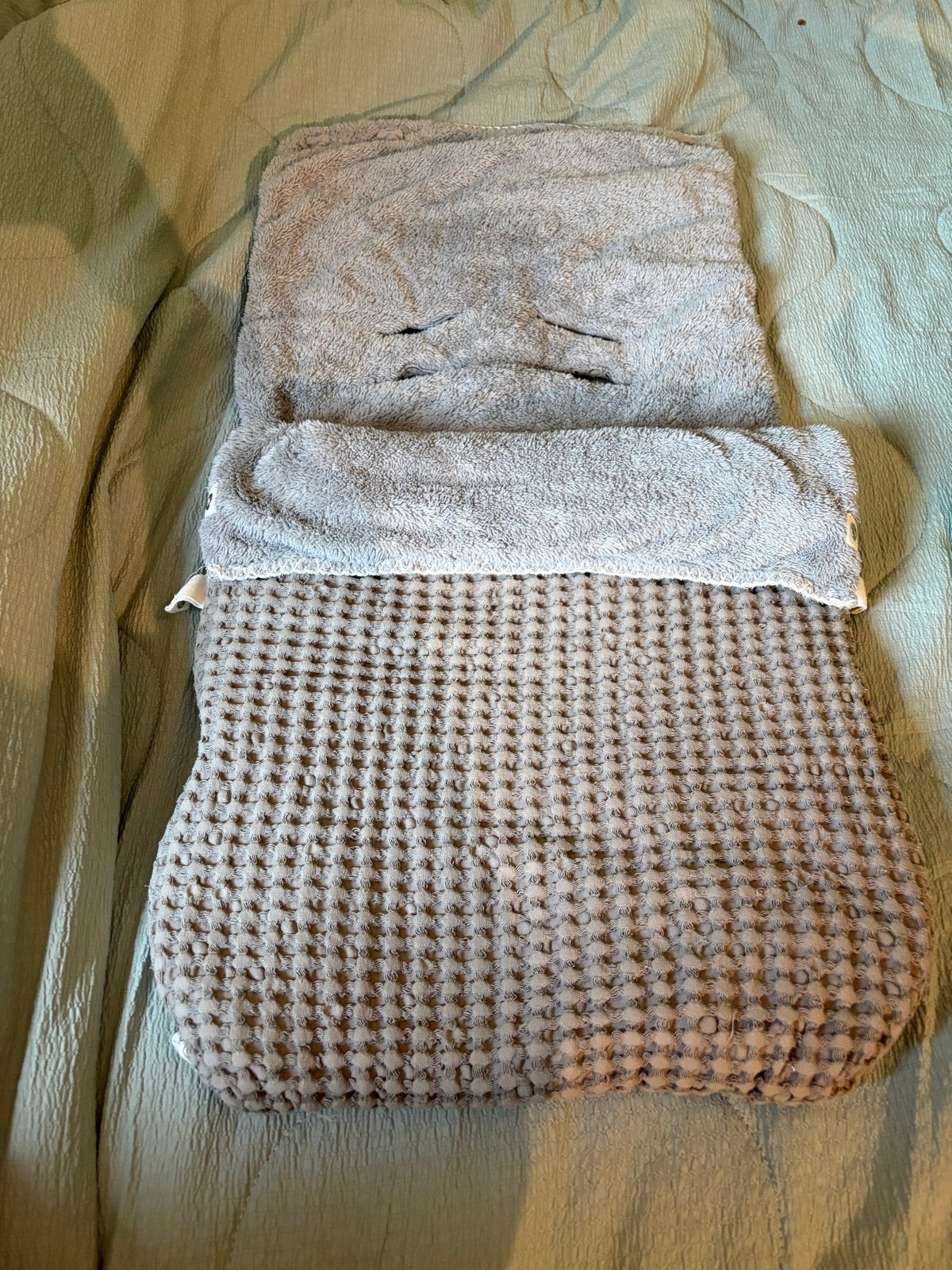 Koeka Voetenzak beige wafelstof en teddy, Koeka, Ophalen of Verzenden, Zo goed als nieuw, Gevoerd