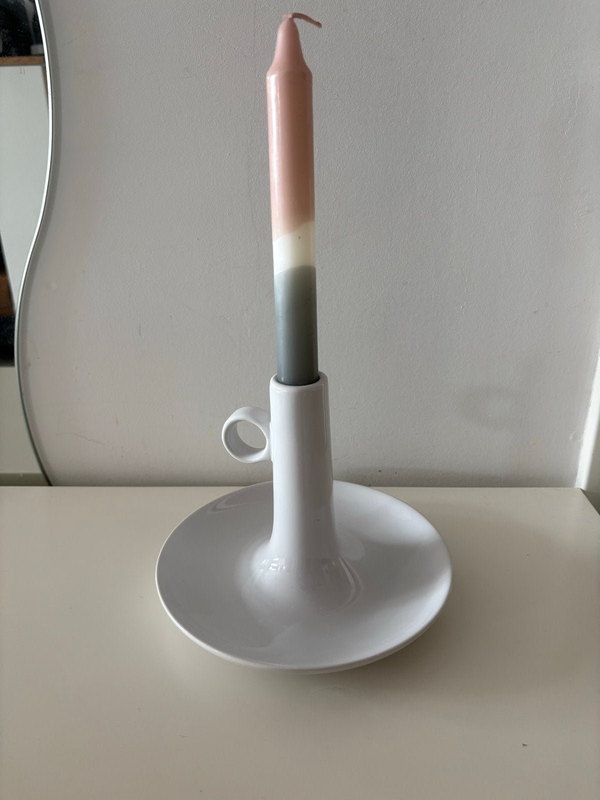 Vintage IKEA Kandelaar wit met handvat, Huis en Inrichting, Woonaccessoires | Kandelaars en Kaarsen, Wit, IKEA, Ophalen of Verzenden