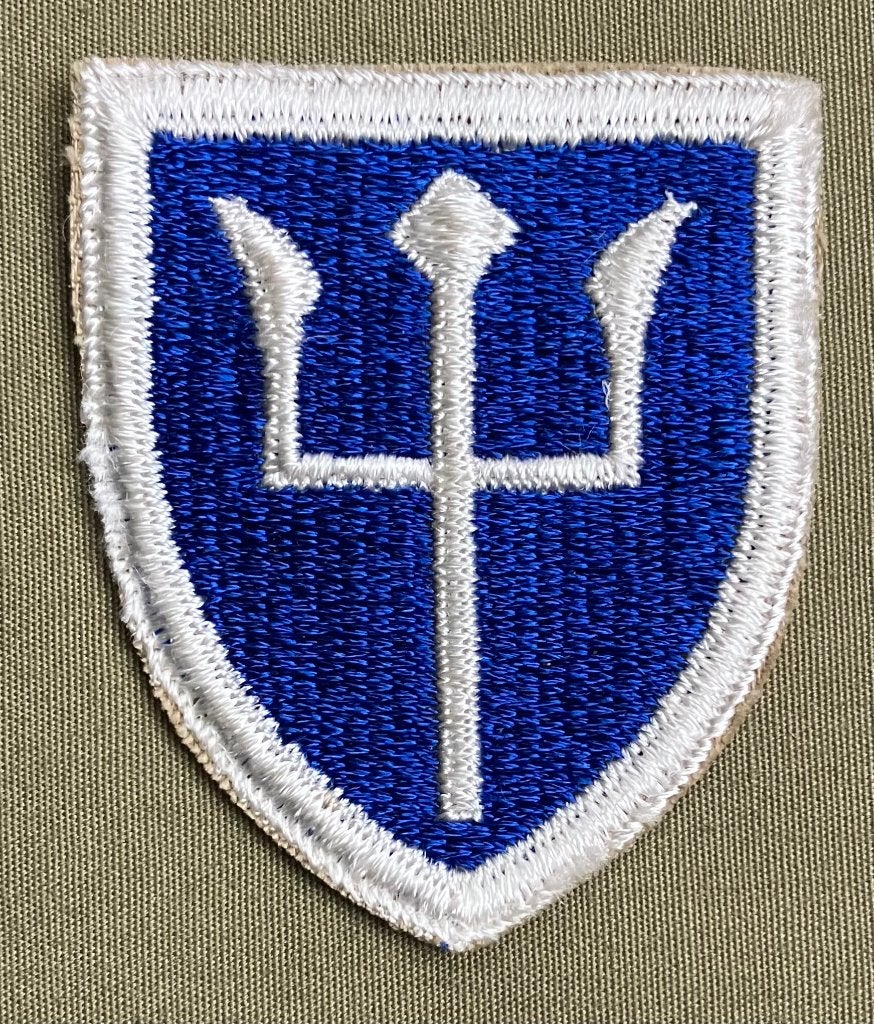 US WW2 Shoulder Patch - 97th Infantry Division ETO, Ophalen of Verzenden, Landmacht, Amerika, Embleem of Badge